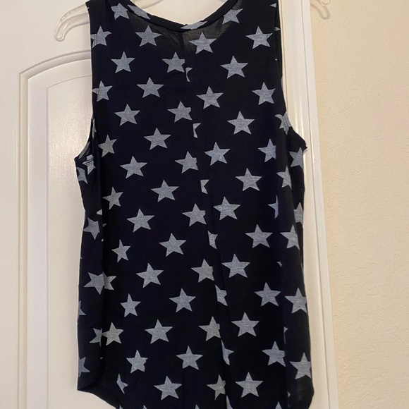 EUC Grayson Threads Black Tank Top with Gray Stars - Picture 2 of 3